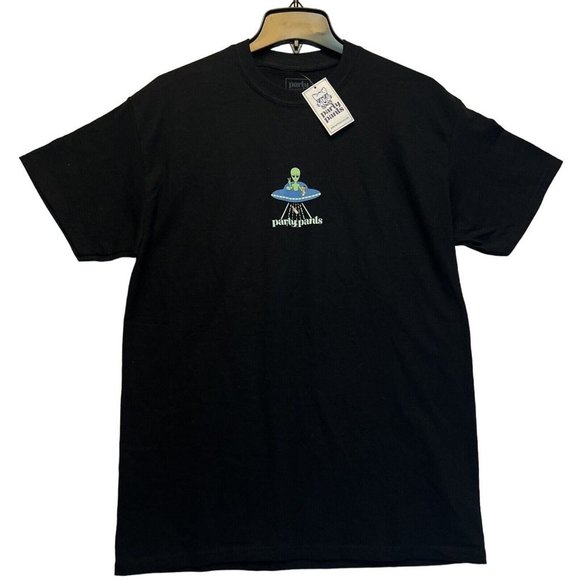 Men's Black T-Shirt Party Pants  Beer Me Up Logo Mens Teal  Size M New - Picture 6 of 12